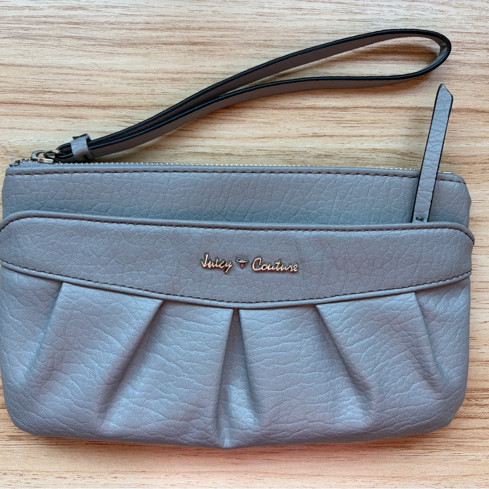 Juicy Couture Silver Wristlet Clutch